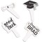 100 Pack Mini Graduation Cupcake Toppers with Grad Cap, Congrats for Class of 2025 Party Decorations, 4 Designs (3 x 2 in)
